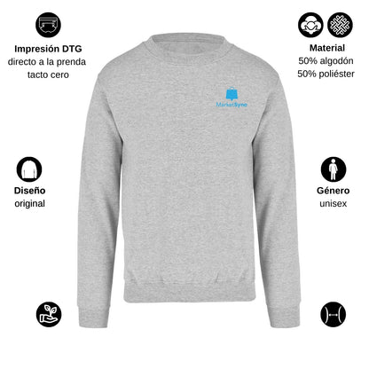 Sudadera Unisex Gris Personalizable Escudo