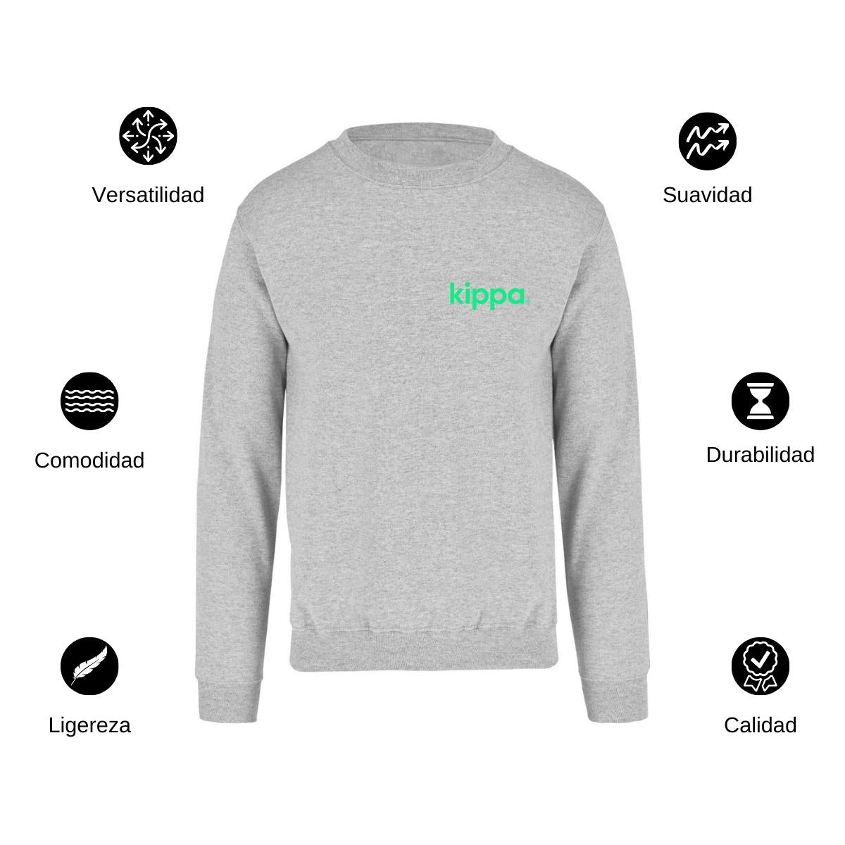 Sudadera Unisex Gris Personalizable Escudo