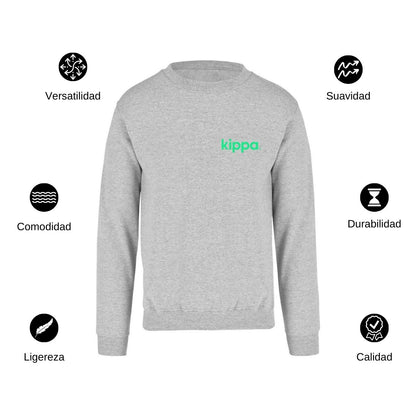 Sudadera Unisex Gris Personalizable Escudo