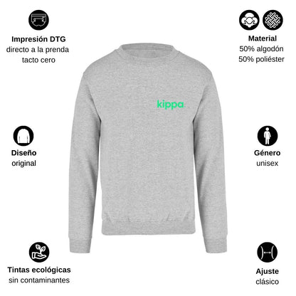 Sudadera Unisex Gris Personalizable Escudo