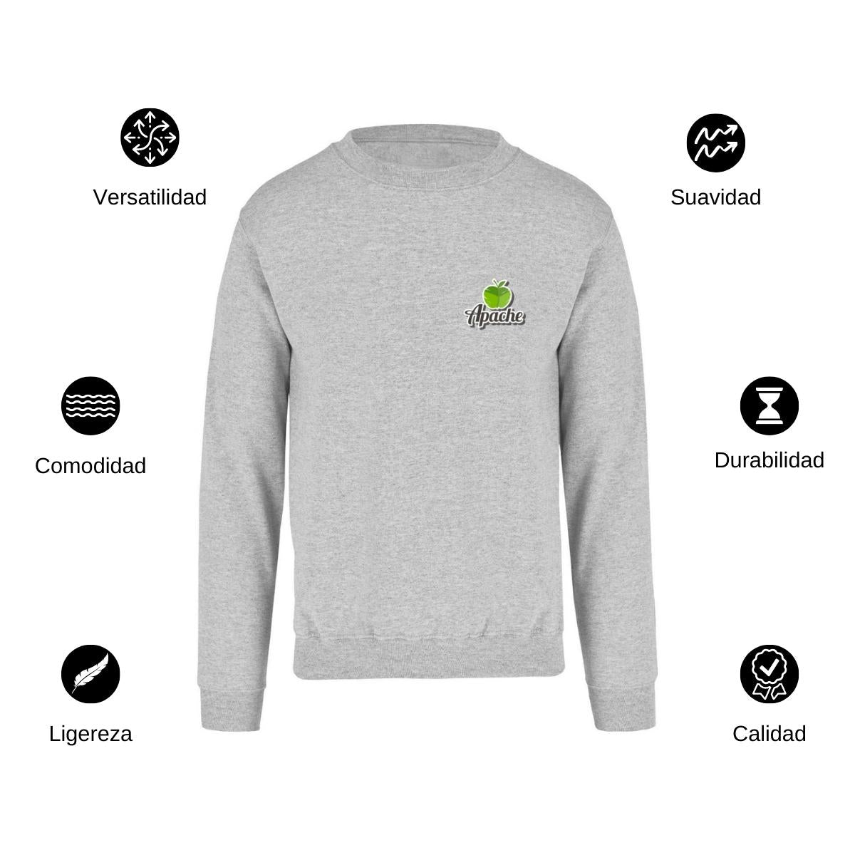 Sudadera Unisex Gris Personalizable Escudo