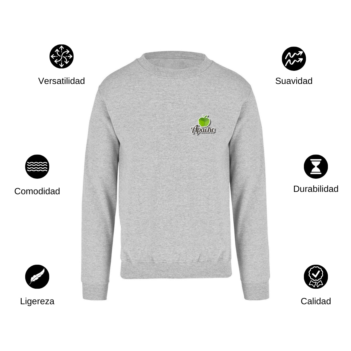 Sudadera Unisex Gris Personalizable Escudo