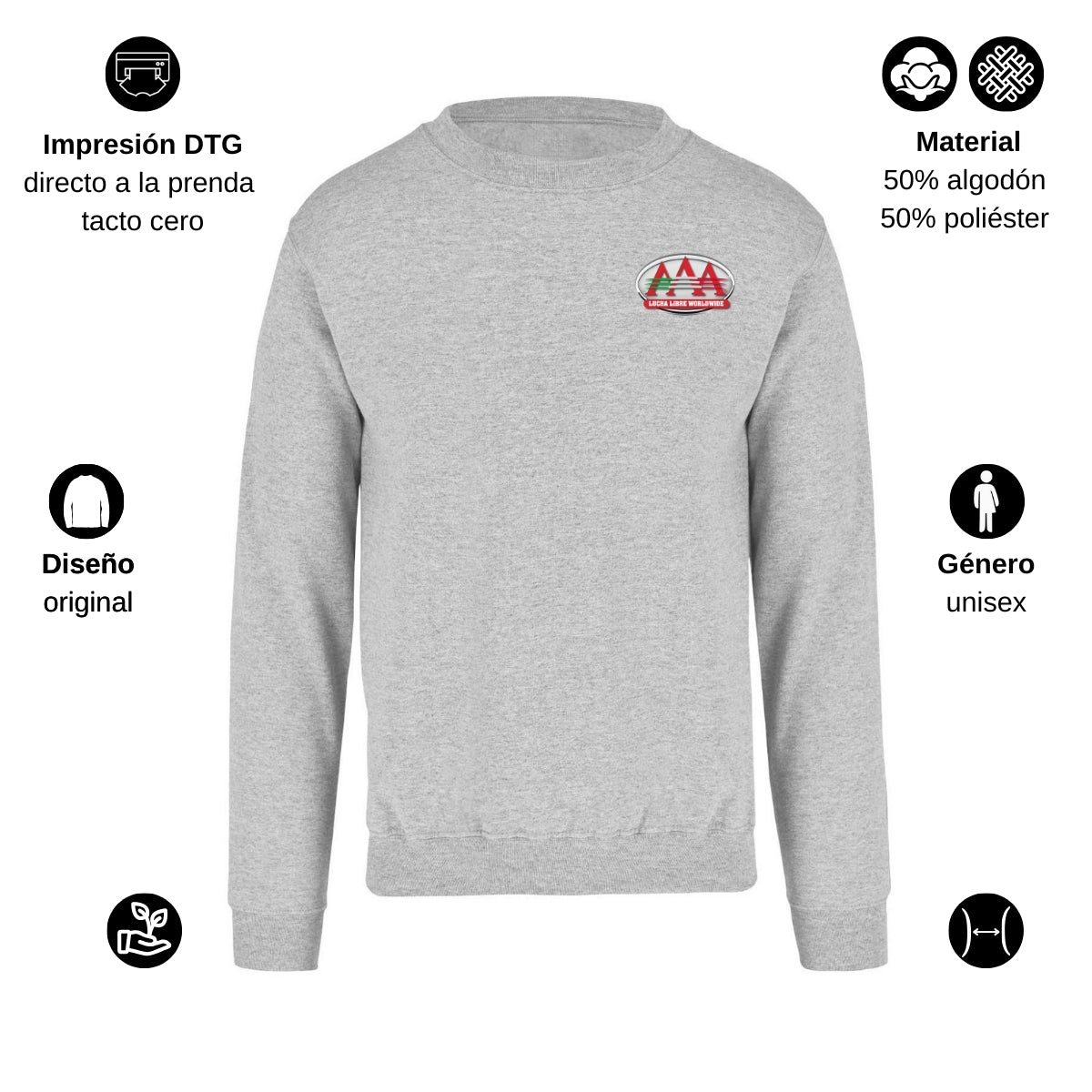 Sudadera Unisex Gris Personalizable Escudo