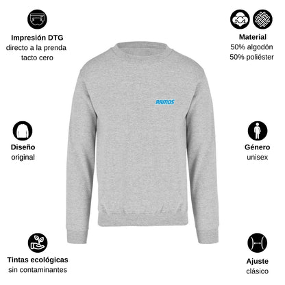 Sudadera Unisex Gris Personalizable Escudo