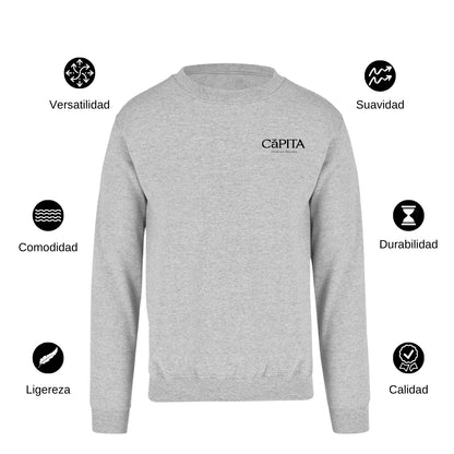 Sudadera Unisex Gris Personalizable Escudo
