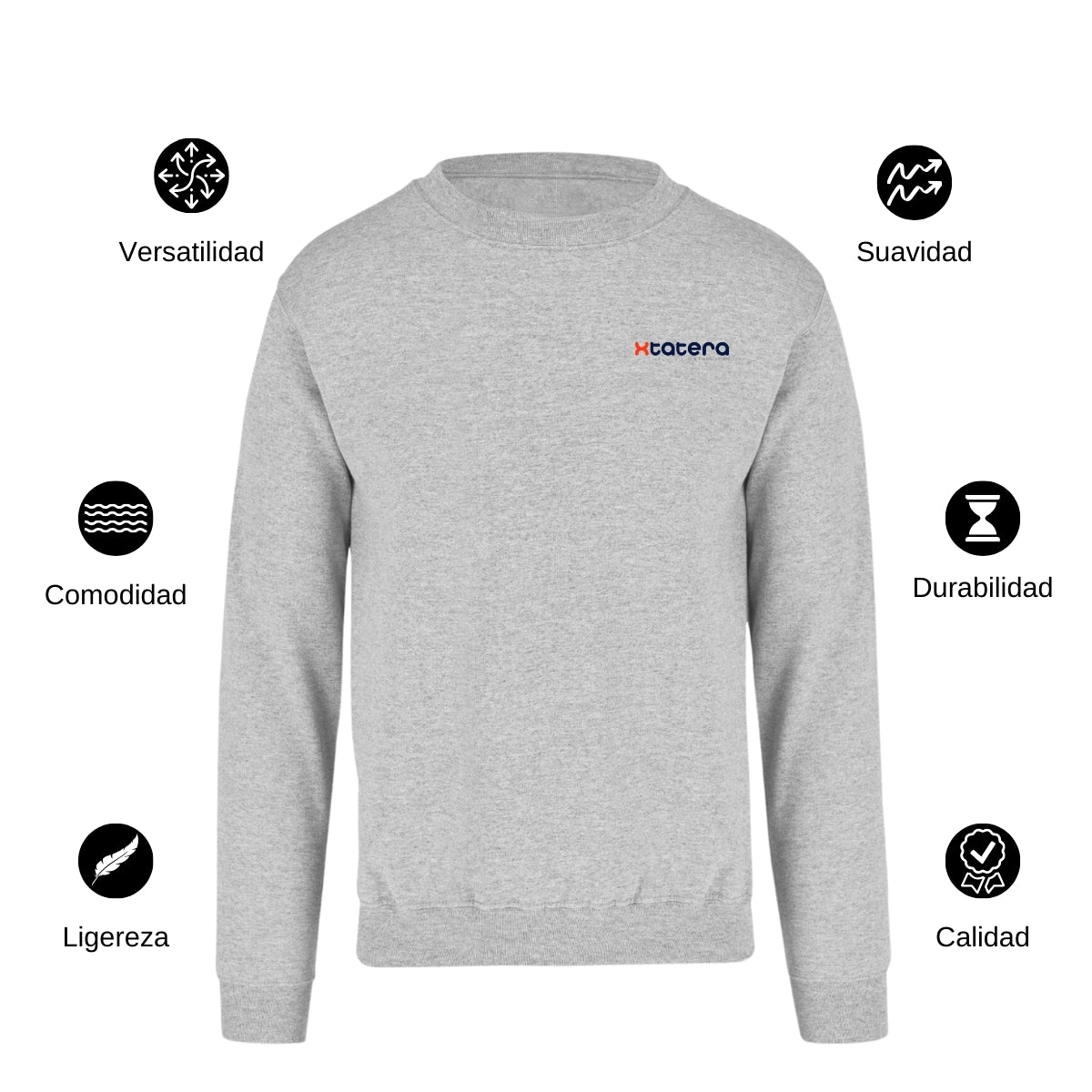 Sudadera Unisex Gris Personalizable Escudo