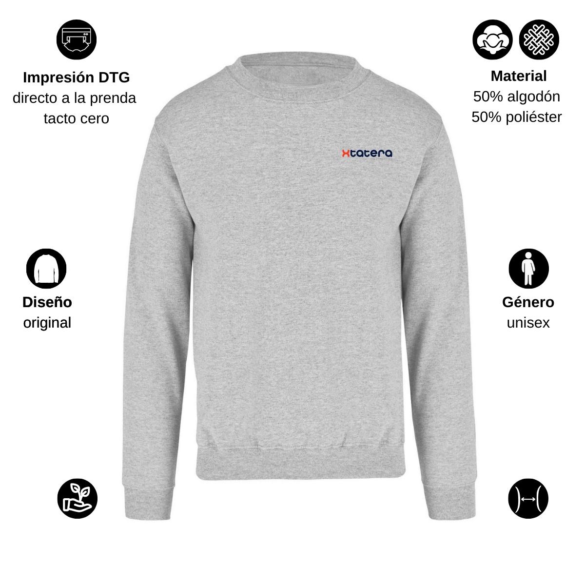 Sudadera Unisex Gris Personalizable Escudo