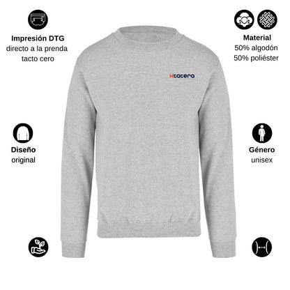 Sudadera Unisex Gris Personalizable Escudo