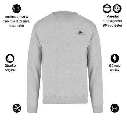 Sudadera Unisex Gris Personalizable Escudo
