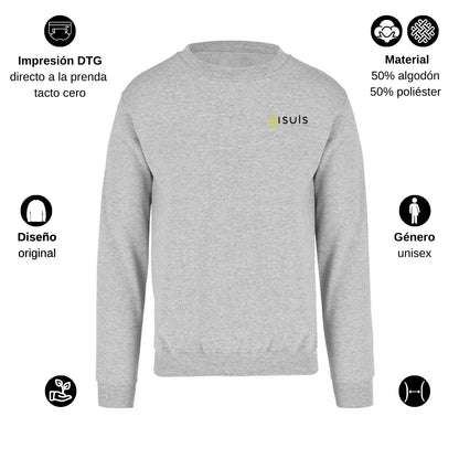 Sudadera Unisex Gris Personalizable Escudo