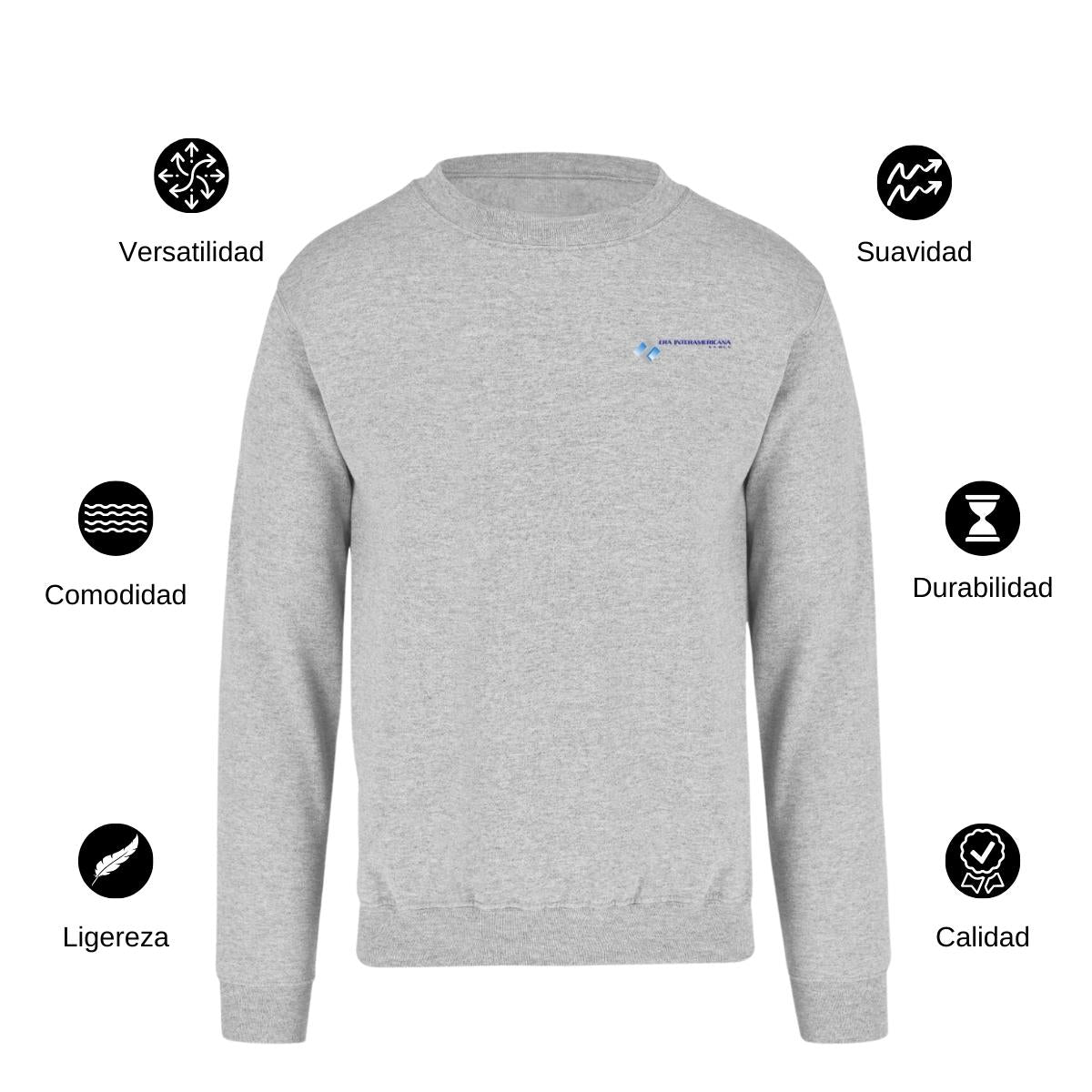 Sudadera Unisex Gris Personalizable Escudo