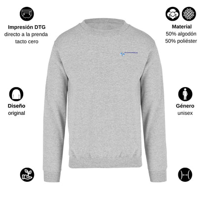 Sudadera Unisex Gris Personalizable Escudo
