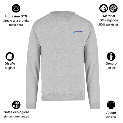 Sudadera Unisex Gris Personalizable Escudo