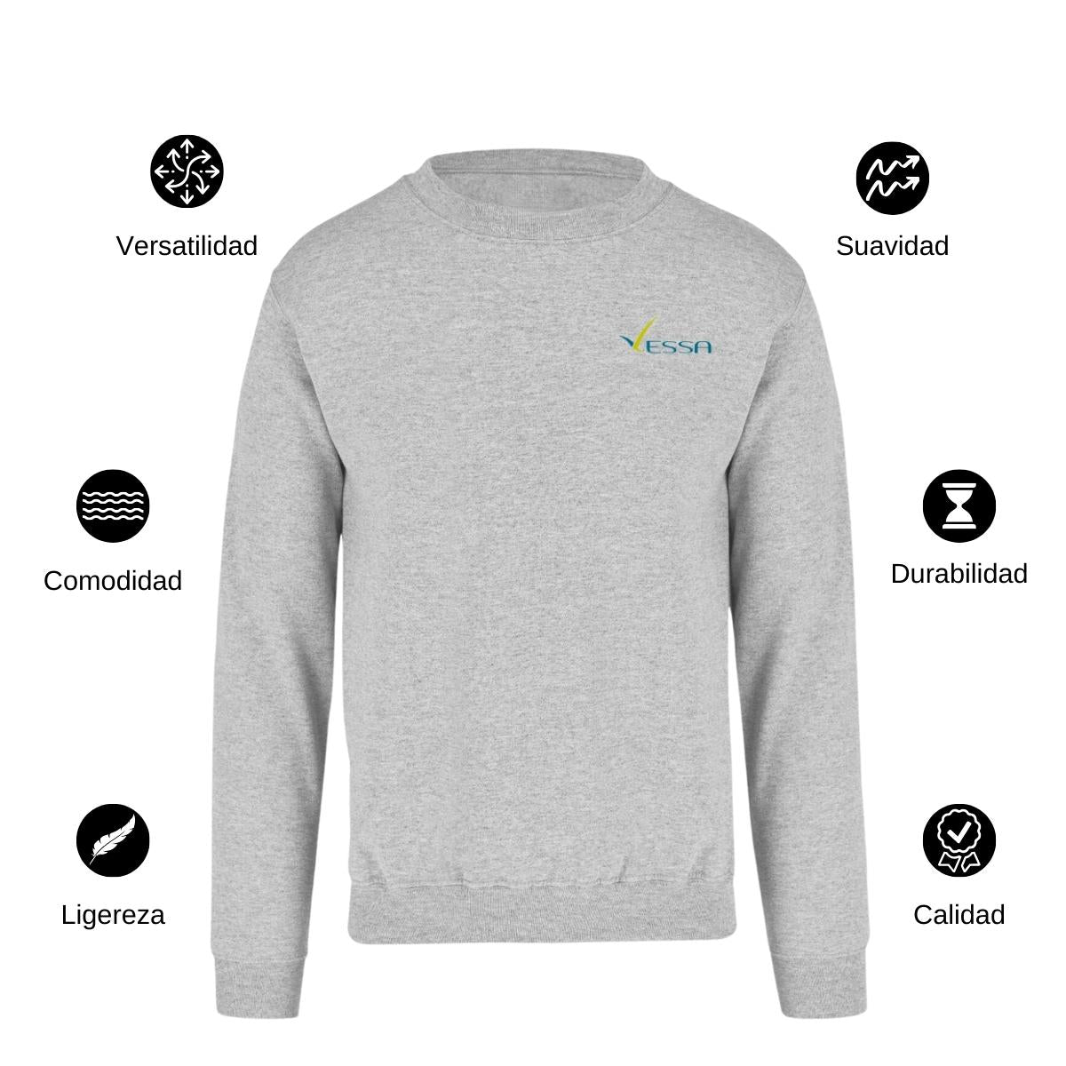 Sudadera Unisex Gris Personalizable Escudo