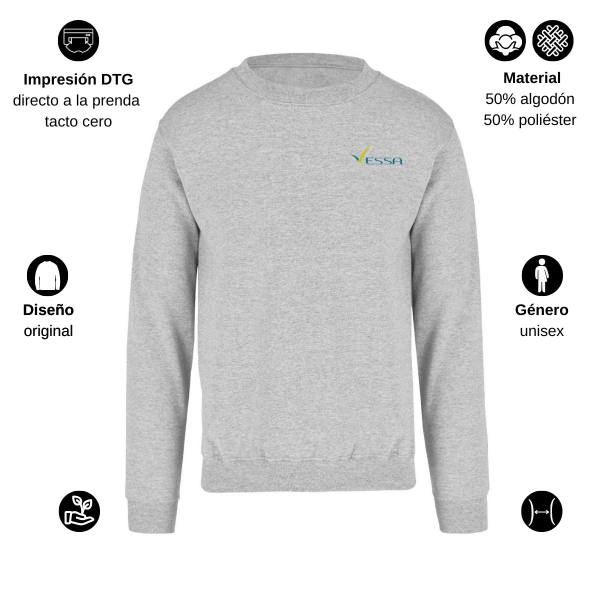 Sudadera Unisex Gris Personalizable Escudo