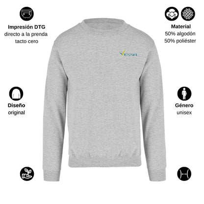Sudadera Unisex Gris Personalizable Escudo