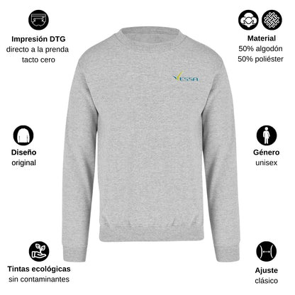 Sudadera Unisex Gris Personalizable Escudo
