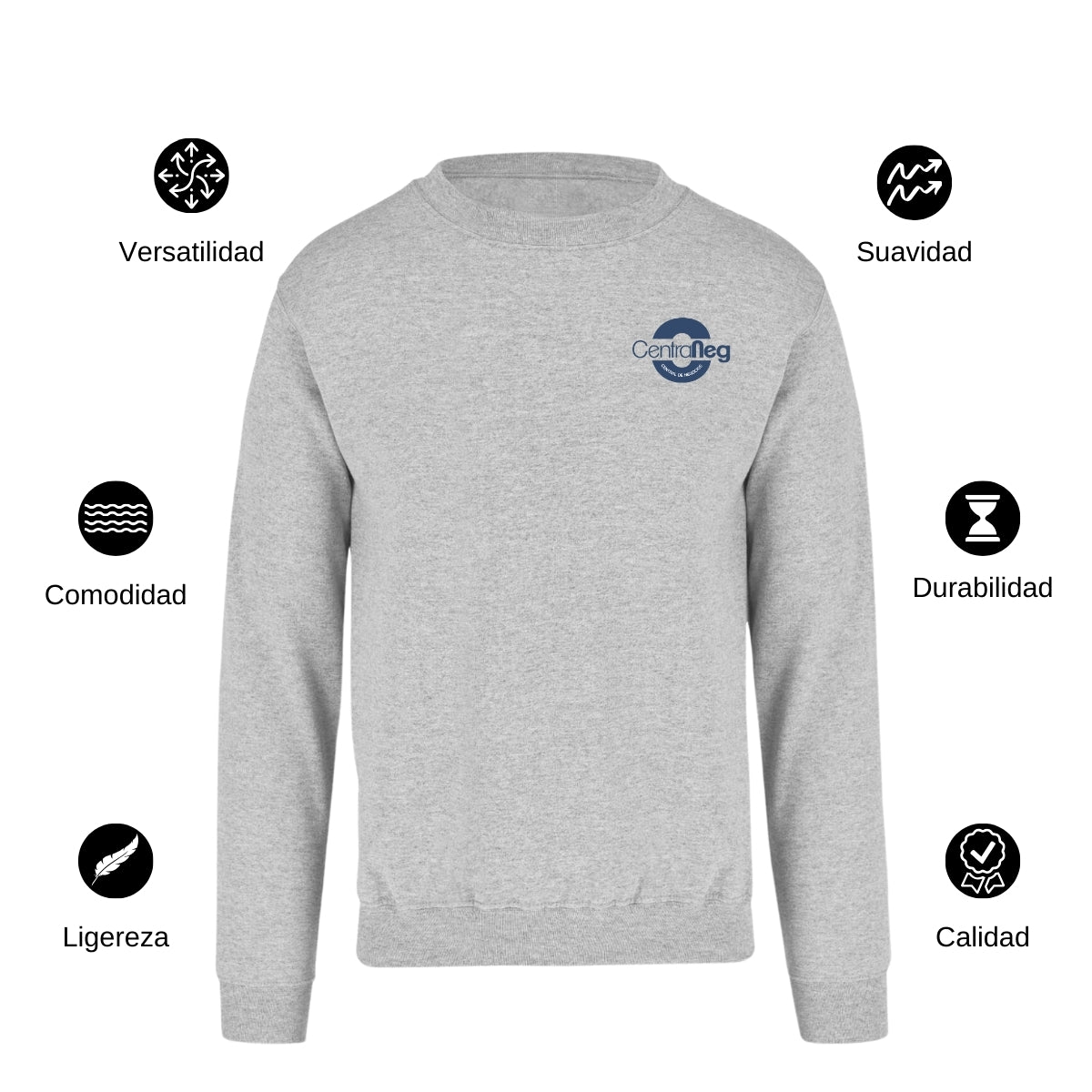 Sudadera Unisex Gris Personalizable Escudo