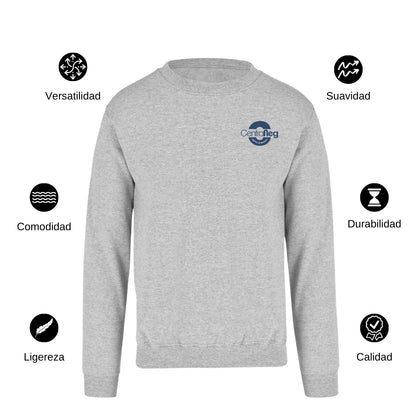 Sudadera Unisex Gris Personalizable Escudo