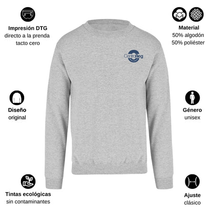 Sudadera Unisex Gris Personalizable Escudo