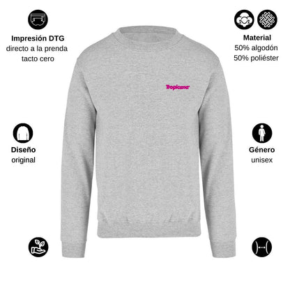 Sudadera Unisex Gris Personalizable Escudo