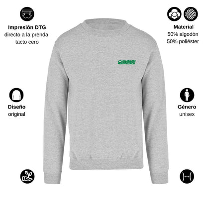Sudadera Unisex Gris Personalizable Escudo