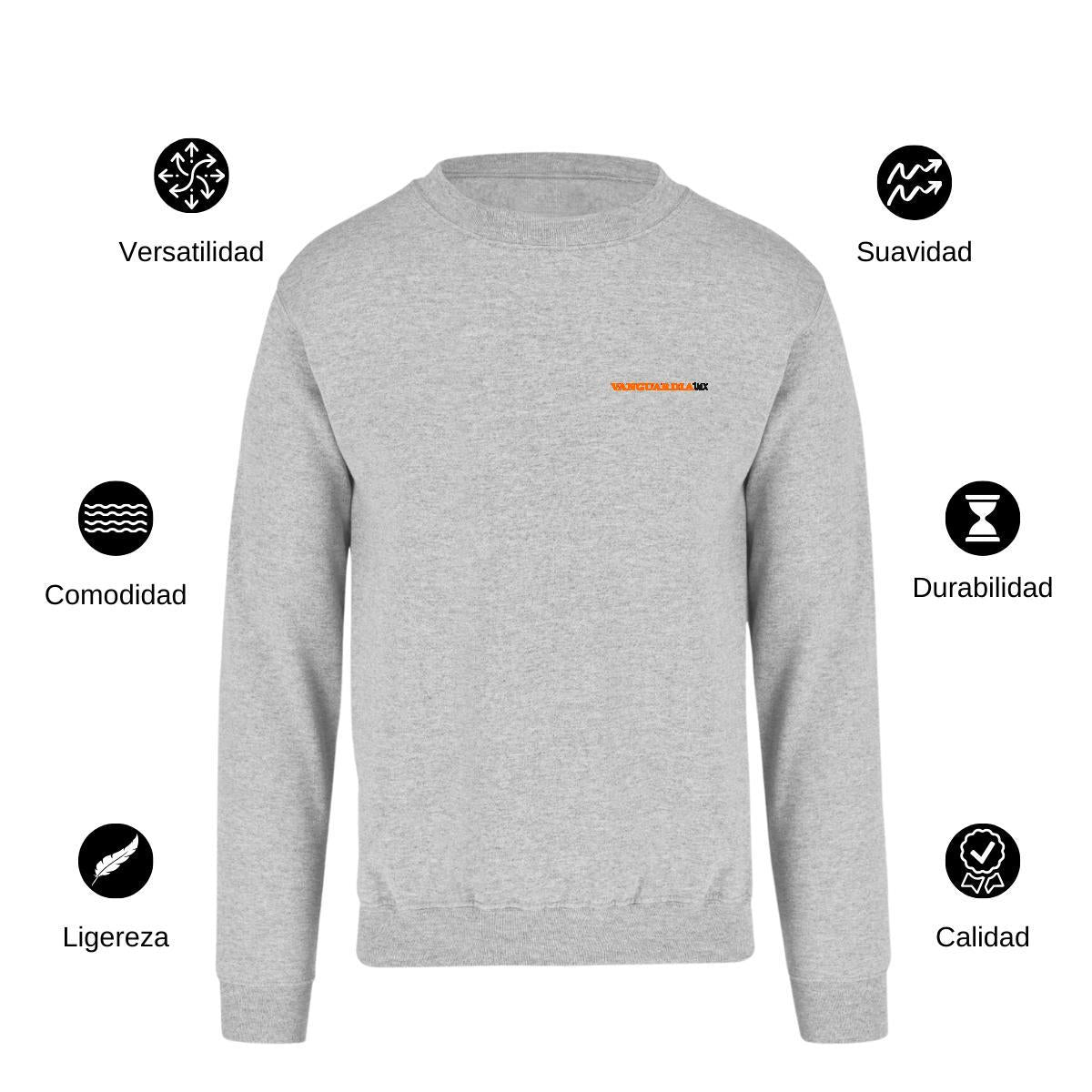 Sudadera Unisex Gris Personalizable Escudo