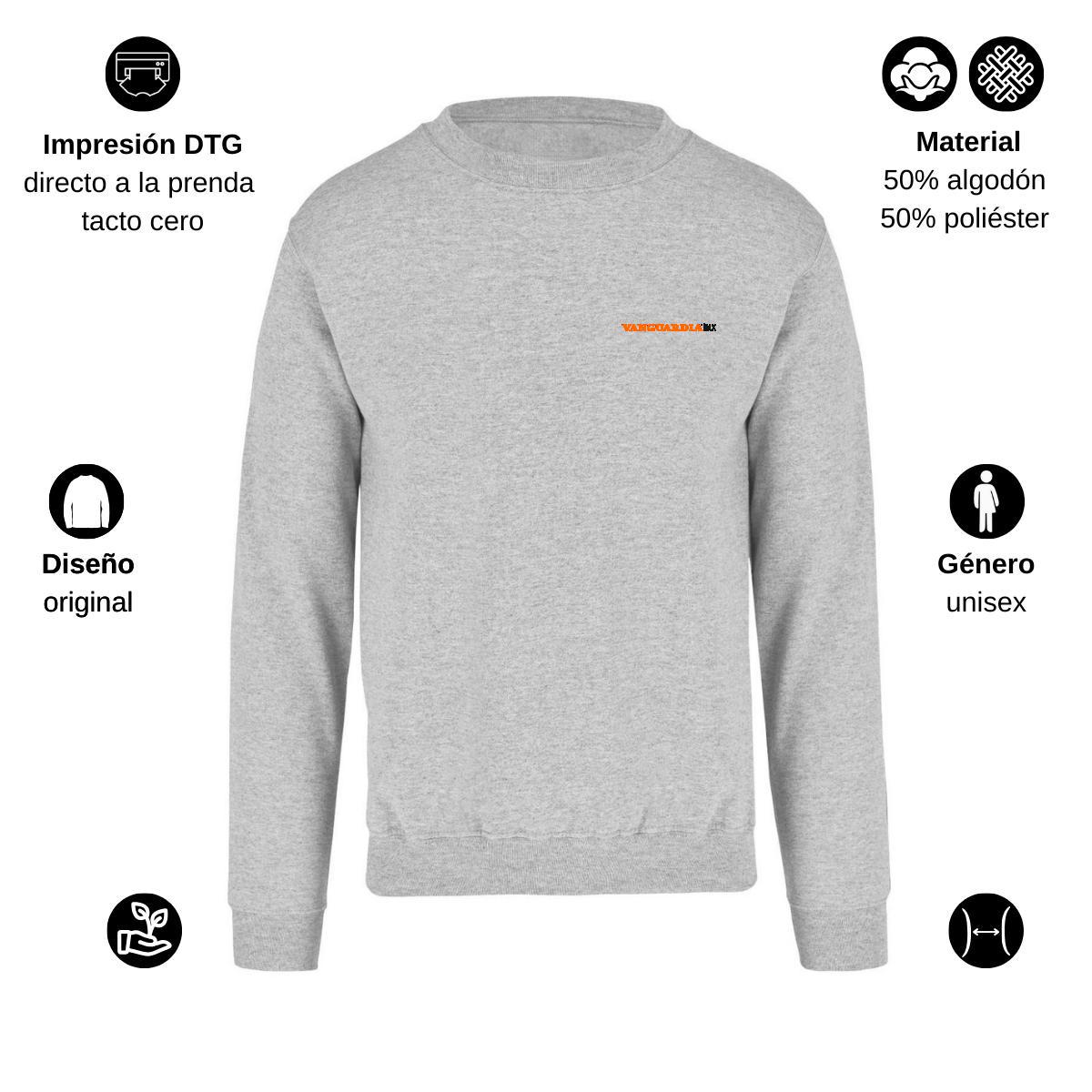 Sudadera Unisex Gris Personalizable Escudo