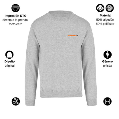Sudadera Unisex Gris Personalizable Escudo
