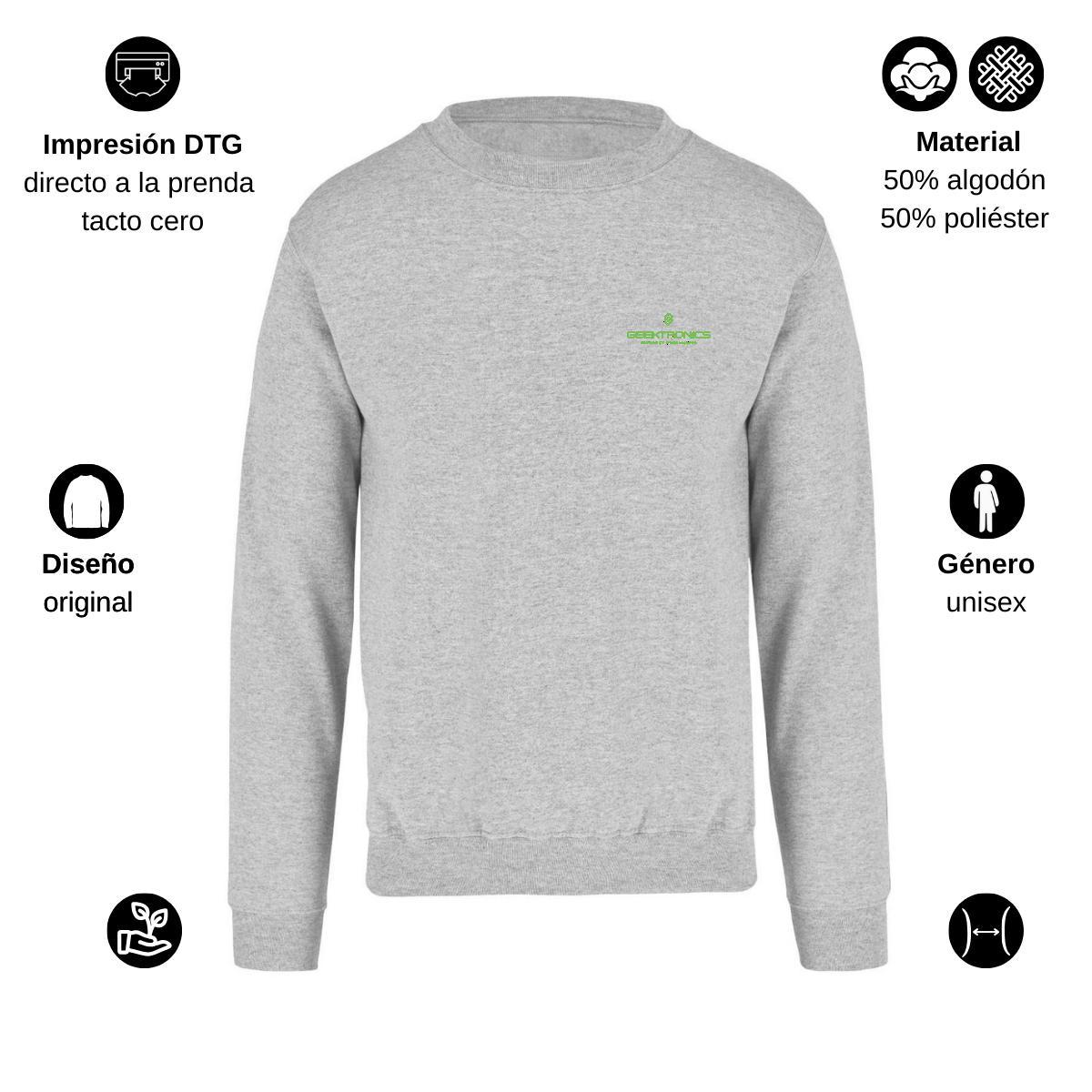 Sudadera Unisex Gris Personalizable Escudo