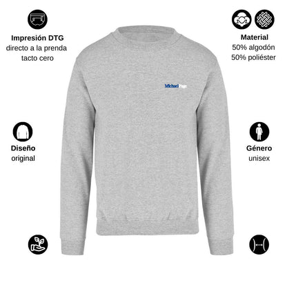 Sudadera Unisex Gris Personalizable Escudo