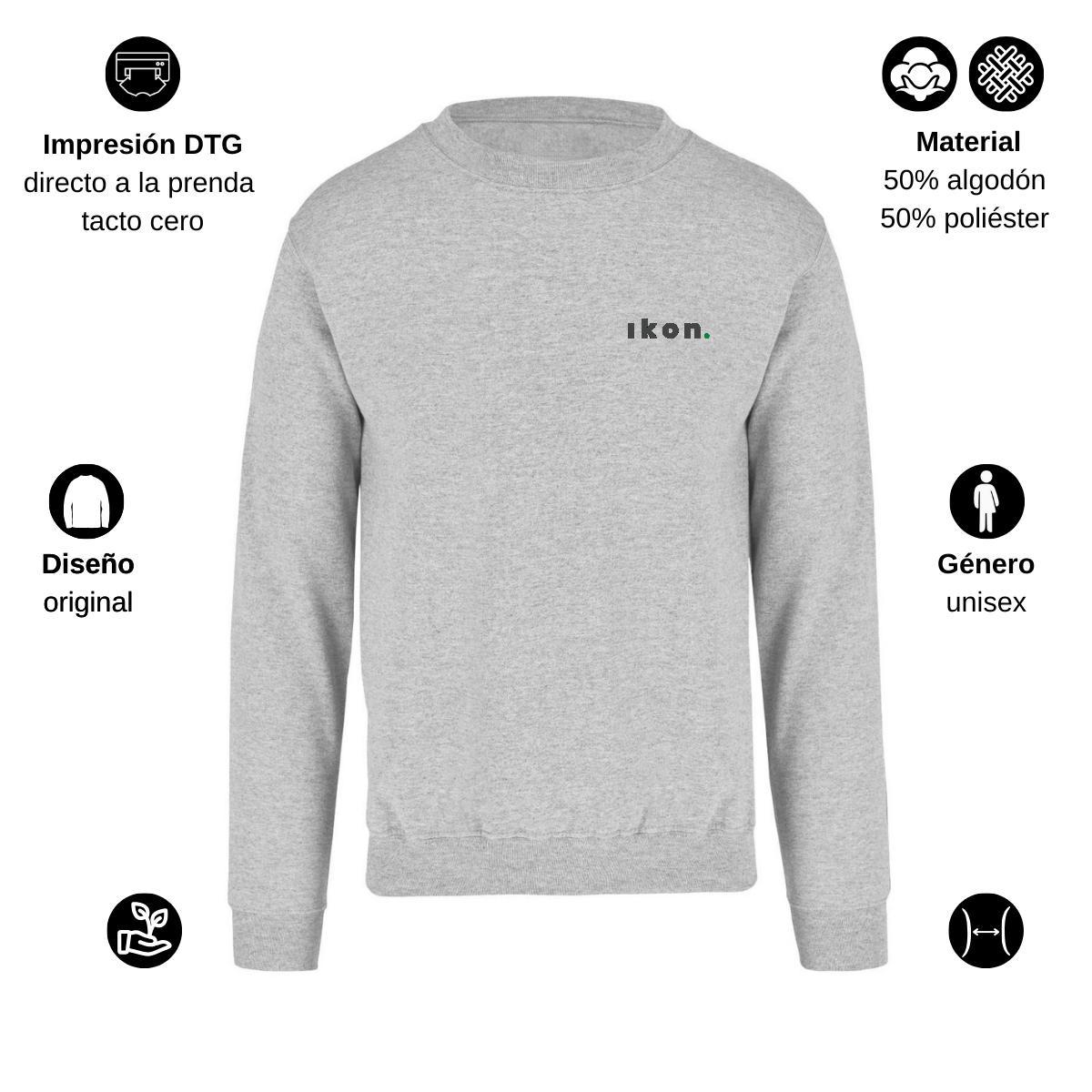 Sudadera Unisex Gris Personalizable Escudo