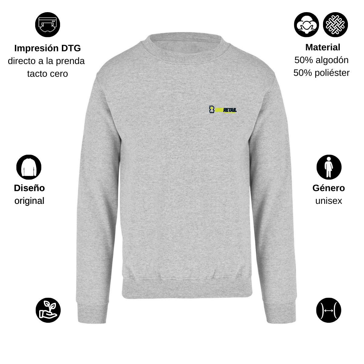 Sudadera Unisex Gris Personalizable Escudo