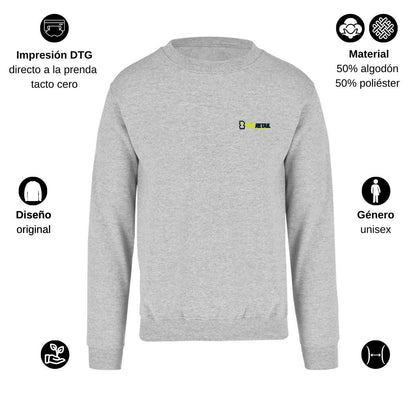 Sudadera Unisex Gris Personalizable Escudo