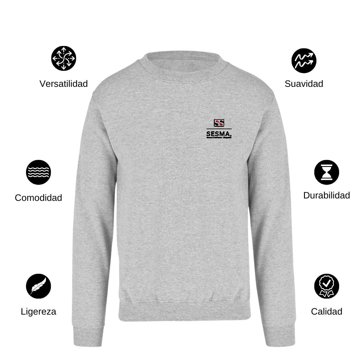 Sudadera Unisex Gris Personalizable Escudo