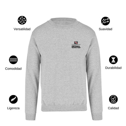 Sudadera Unisex Gris Personalizable Escudo