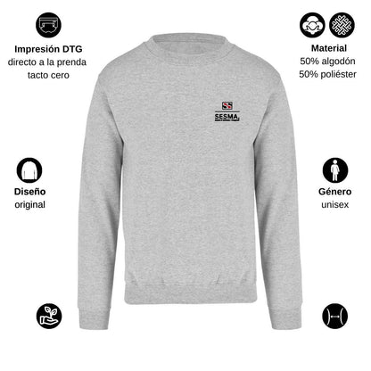 Sudadera Unisex Gris Personalizable Escudo