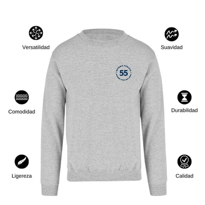 Sudadera Unisex Gris Personalizable Escudo