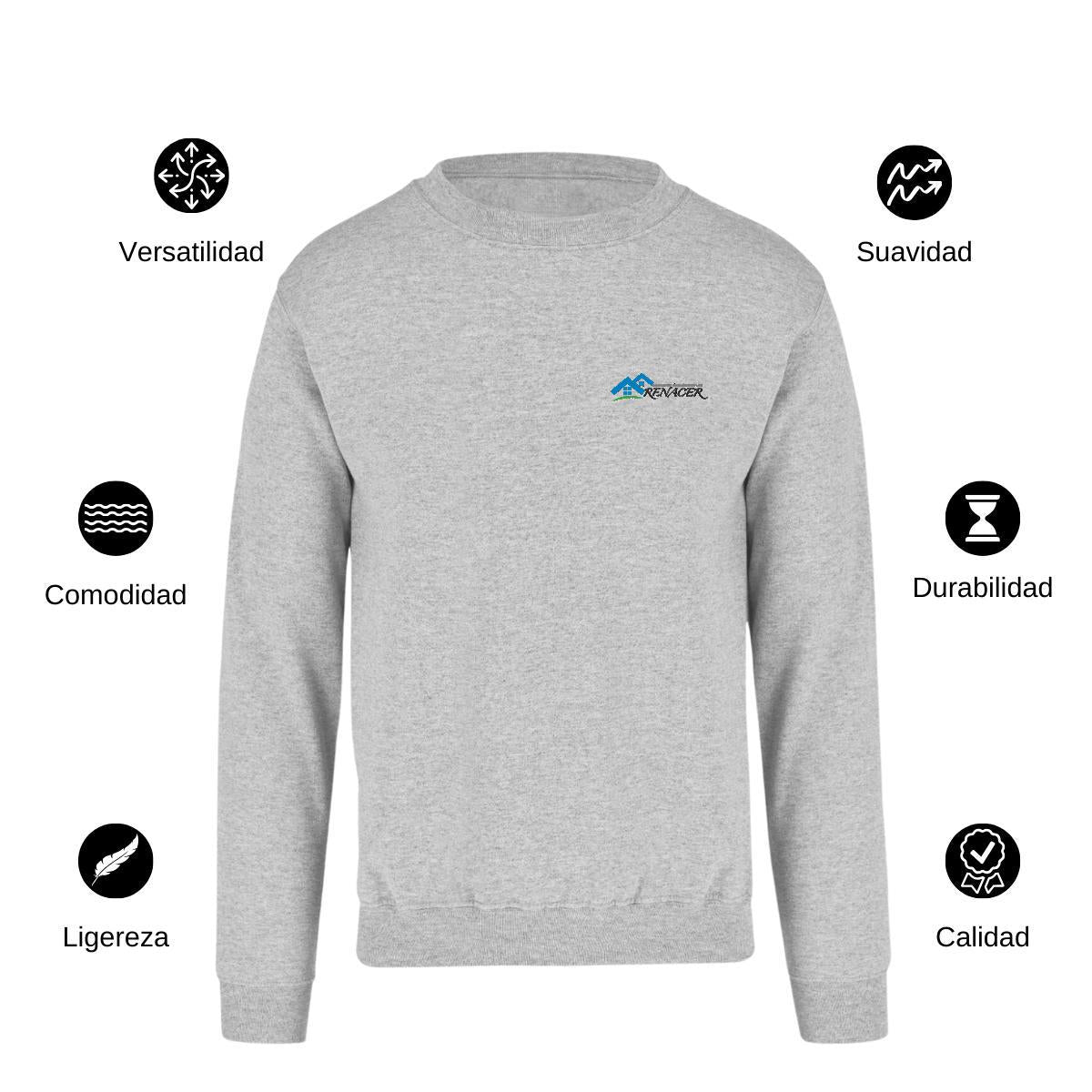 Sudadera Unisex Gris Personalizable Escudo