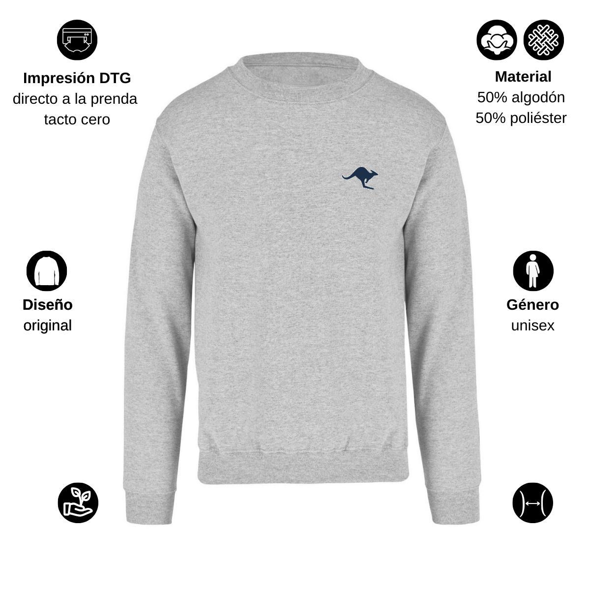 Sudadera Unisex Gris Personalizable Escudo