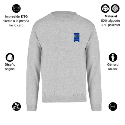 Sudadera Unisex Gris Personalizable Escudo