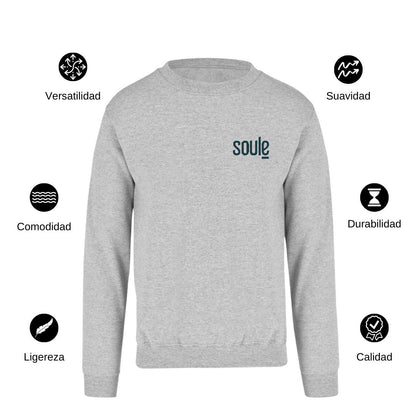 Sudadera Unisex Gris Personalizable Escudo