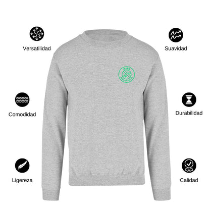 Sudadera Unisex Gris Personalizable Escudo