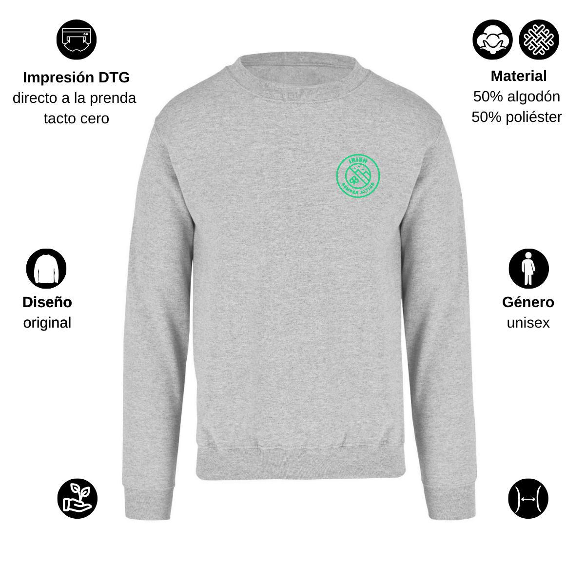 Sudadera Unisex Gris Personalizable Escudo