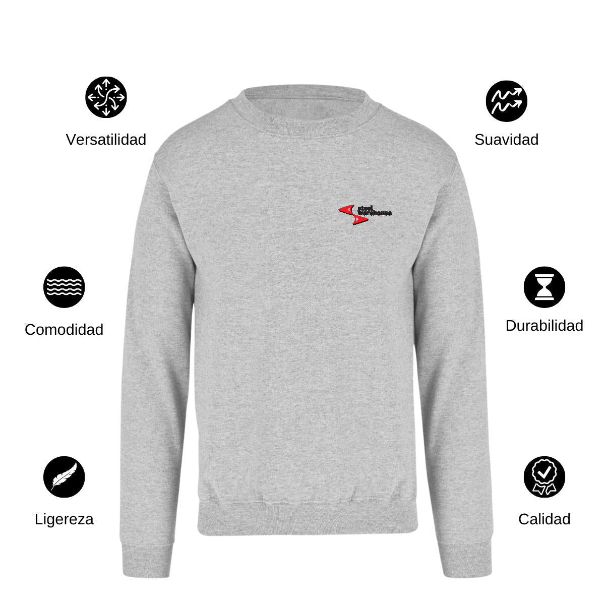 Sudadera Unisex Gris Personalizable Escudo