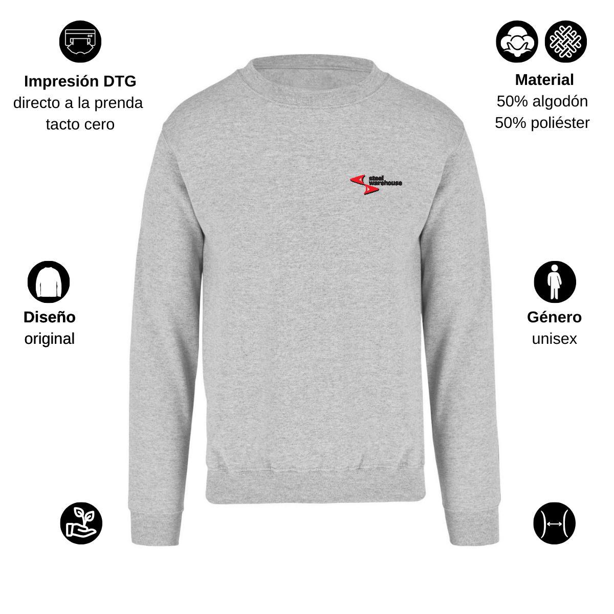 Sudadera Unisex Gris Personalizable Escudo