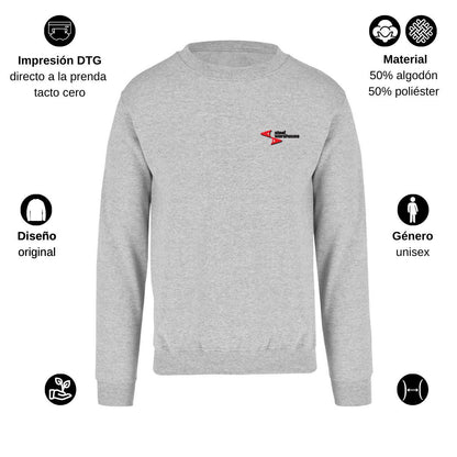 Sudadera Unisex Gris Personalizable Escudo