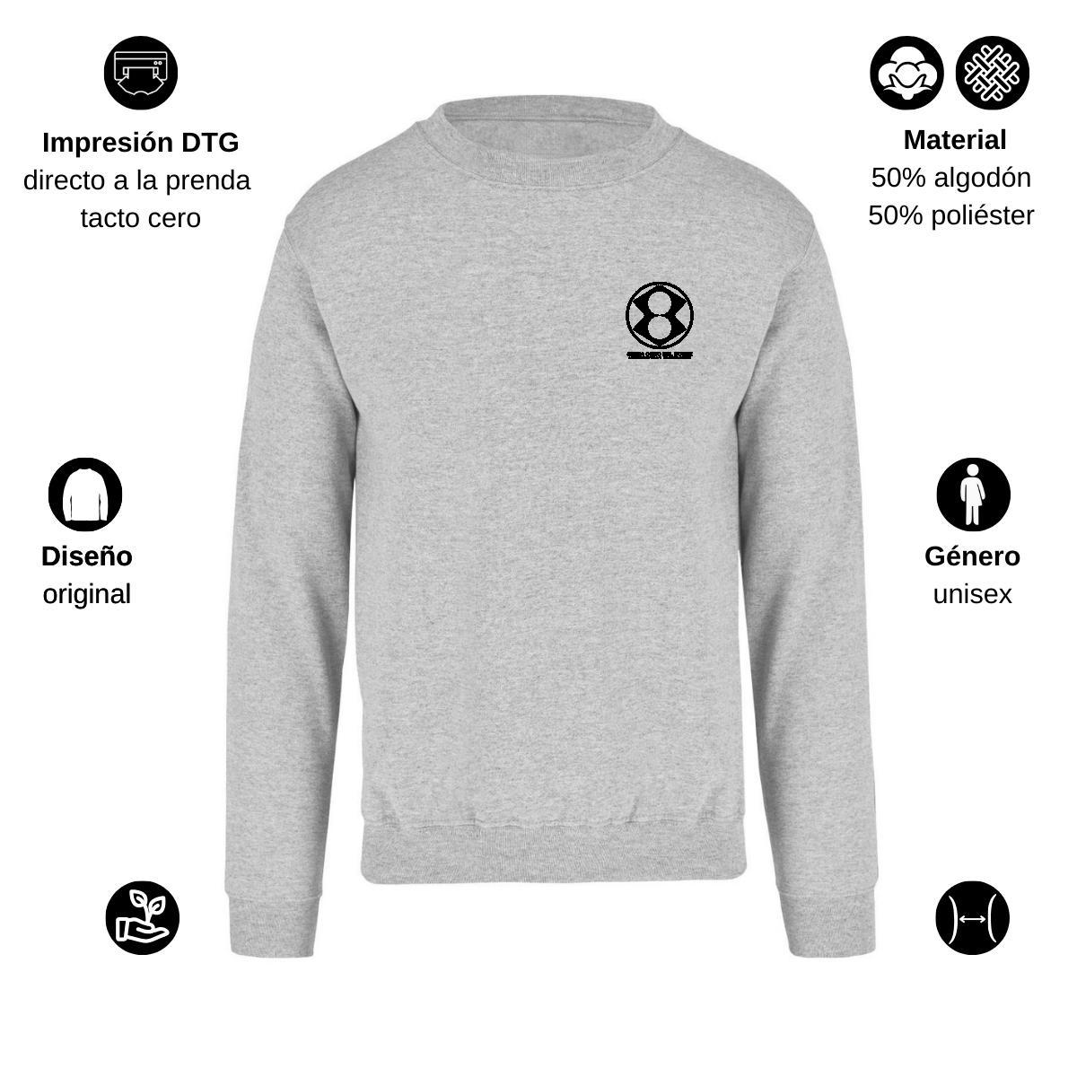 Sudadera Unisex Gris Personalizable Escudo
