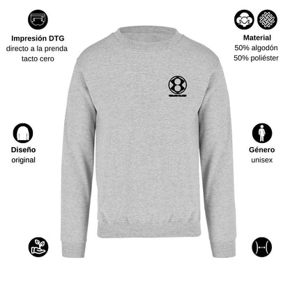 Sudadera Unisex Gris Personalizable Escudo
