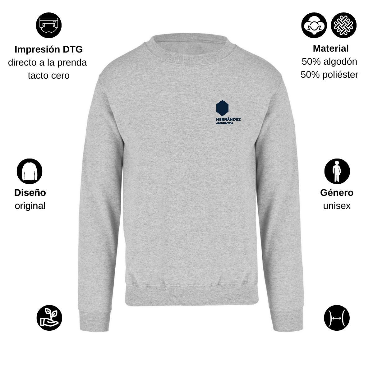 Sudadera Unisex Gris Personalizable Escudo